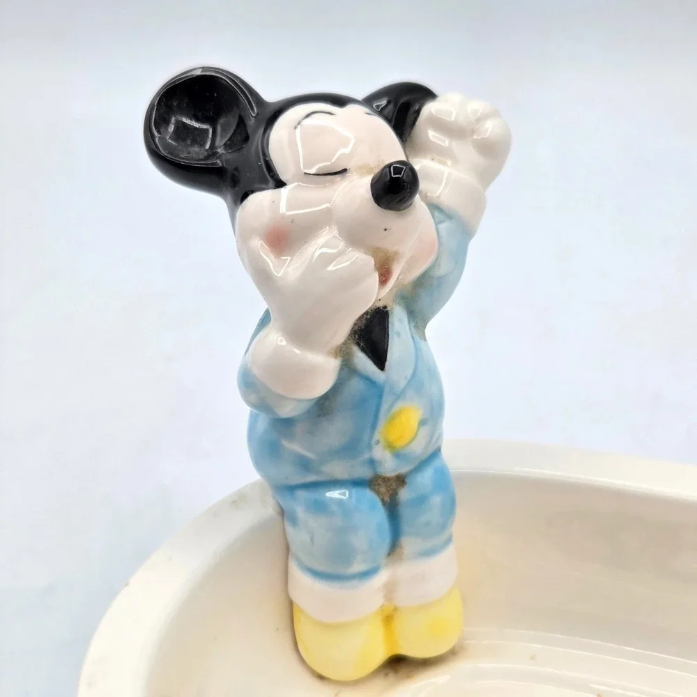 VINTAGE Walt Disney Mickey Mouse Porcelain‎ Soap Dish Limited Edition Japan